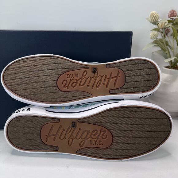 Tommy Hilfiger Pallet 5 Sneakers Green Multi Texture Stripe Men's 10.5M NWB - Picture 8 of 10